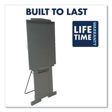 Quartet® Duramax Portable Presentation Easel, Adjusts 39" To 72" High, Plastic, Gray freeshipping - TVN Wholesale